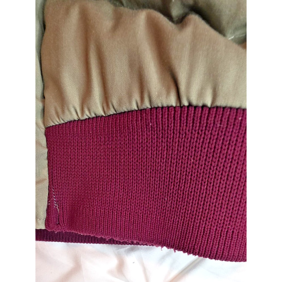 Vintage Woolrich Puffer Down Vest Jacket Beige Insulated Button-Up M/L - Picture 2 of 9